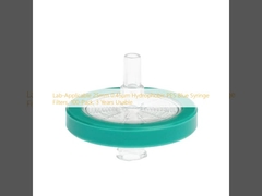 Aplicável em laboratório 25 mm 0, 45 μm Hidrofóbicos PES Filtros de Seringa Azul, 100 embalagens, 3 anos de utilização